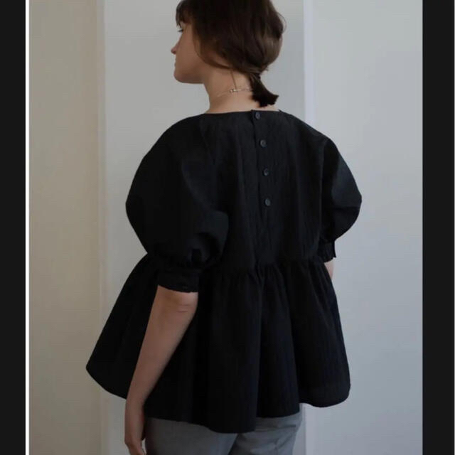 OHGA キルティングブラウス QUILTING BLOUSE ブラック