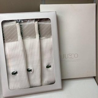 ラコステ(LACOSTE)のラコステ　ソックス 　白　LACOSTE メンズ　3足(ソックス)