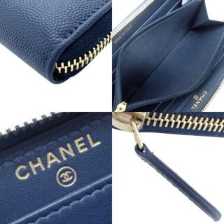 CHANEL デカロゴ スタッズ ラウンドファスナー長財布 | venezafoods.com.br