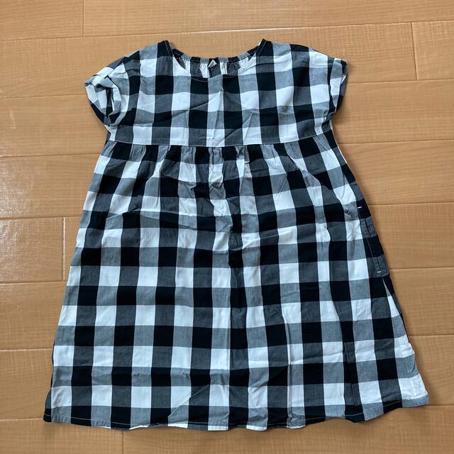 美品　ユニクロ　ワンピース　120 ＊ギンガムチェック、女の子、チュニック、夏服ワンピース