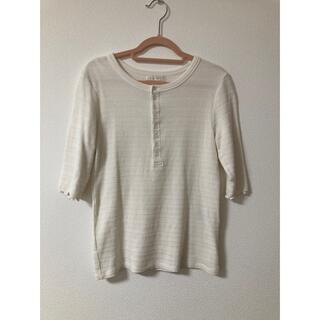エージーバイアクアガール(AG by aquagirl)の5分袖　トップス　オフホワイト　Mサイズ(Tシャツ(半袖/袖なし))