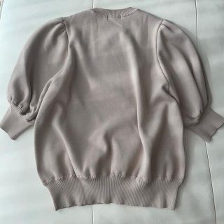 yoriパフスリーブコットンニット ベージュ フリーサイズの通販 by a's ...