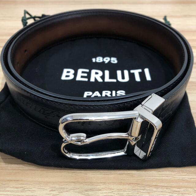 Berluti ベルルッティ スクリット カリグラフィB ボリュート パティーヌ ベルト