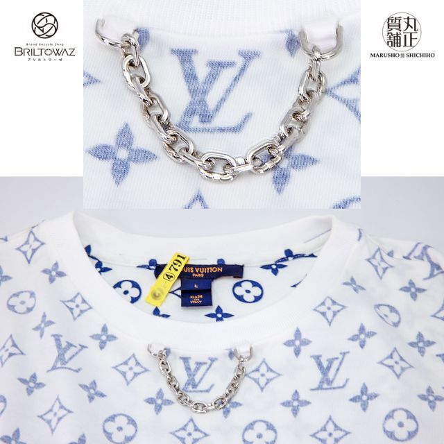 LOUIS VUITTON(ルイヴィトン)のルイヴィトン モノグラムエスカル プリンテッド チェーンディティール Tシャツ  レディースのトップス(Tシャツ(半袖/袖なし))の商品写真