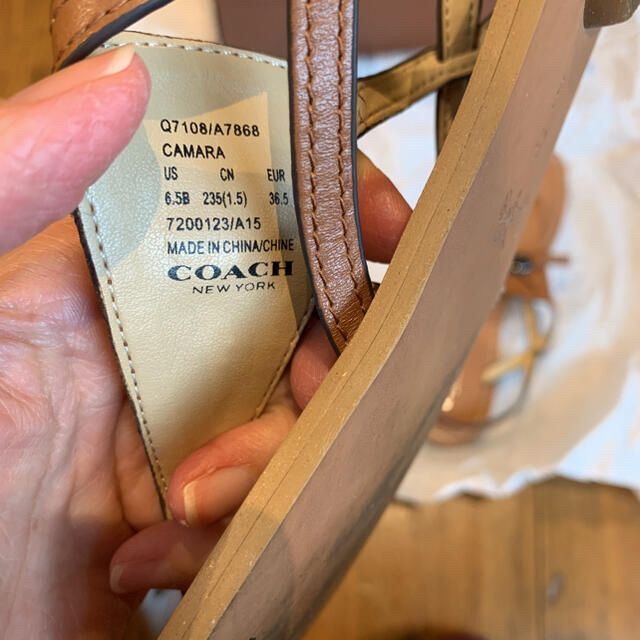 COACH(コーチ)のCOACH　コーチ　サンダル　茶色　箱付き レディースの靴/シューズ(サンダル)の商品写真