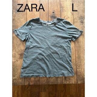 ザラ(ZARA)のZARA Tシャツ L グレー ウォッシュ仕上げ(Tシャツ(半袖/袖なし))