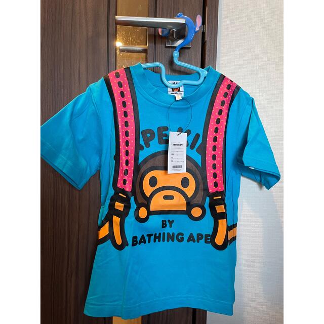 A BATHING APE(アベイシングエイプ)のBAPE KIDS MILO リュークTシャツ　サンプル品　ブルー120cm キッズ/ベビー/マタニティのキッズ服男の子用(90cm~)(Tシャツ/カットソー)の商品写真