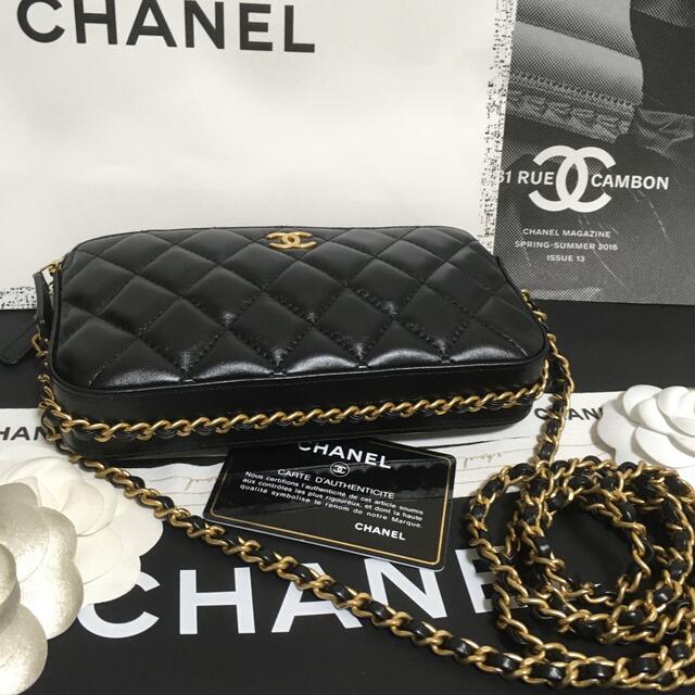 超美品ヴィンテージCHANELシャネルチェーンウォレット