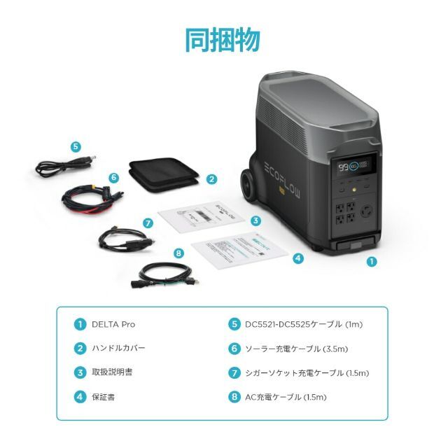 EcoFlow ポータブル電源 DELTA Pro  デルタプロ