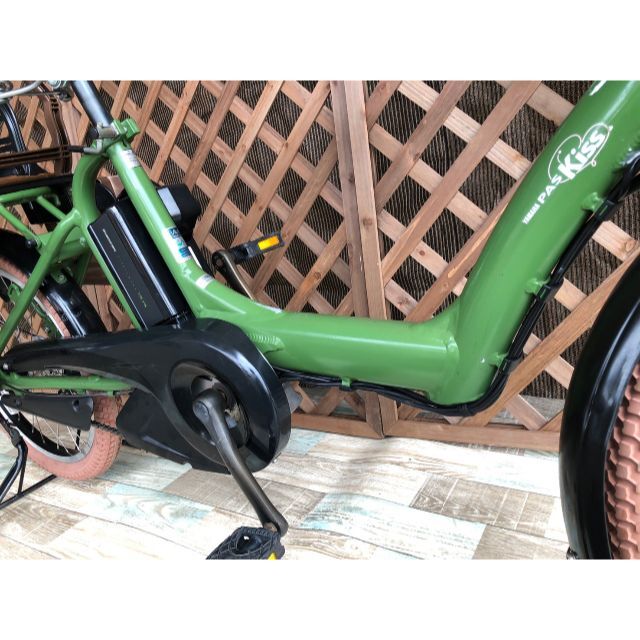 緑入荷しました 電動自転車 子供乗せ グリーン ヤマハ 20インチ