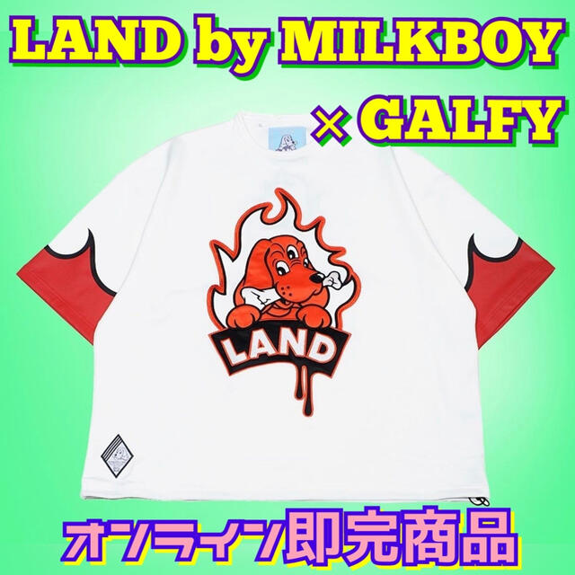 LAND by MILKBOY × GALFY コラボ　FLAME TEEmilkboy