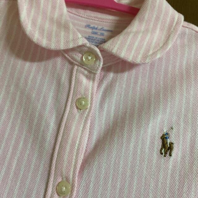 Ralph Lauren(ラルフローレン)の超美品ラルフローレン ストライプワンピース(インナーパンツ付き)サイズ90 キッズ/ベビー/マタニティのキッズ服女の子用(90cm~)(ワンピース)の商品写真