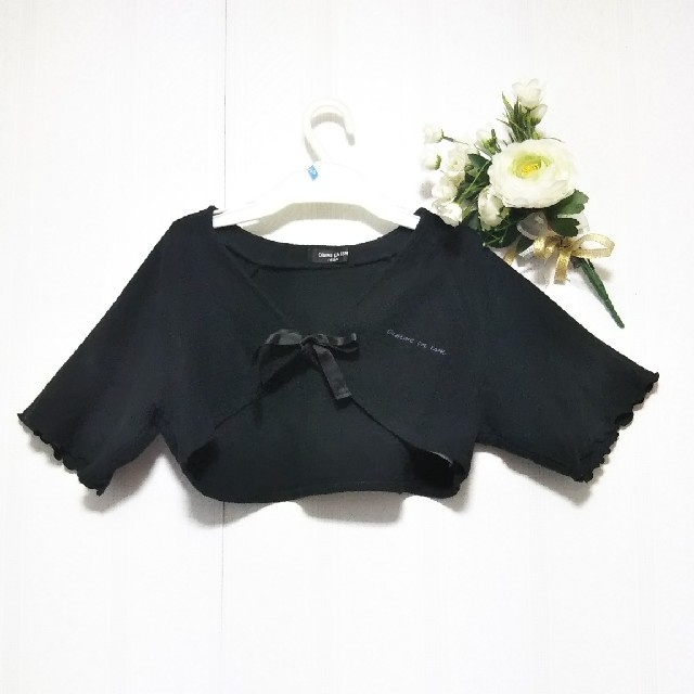 COMME CA ISM(コムサイズム)のCOMME CA ISM 半袖ボレロ キッズ/ベビー/マタニティのキッズ服女の子用(90cm~)(カーディガン)の商品写真