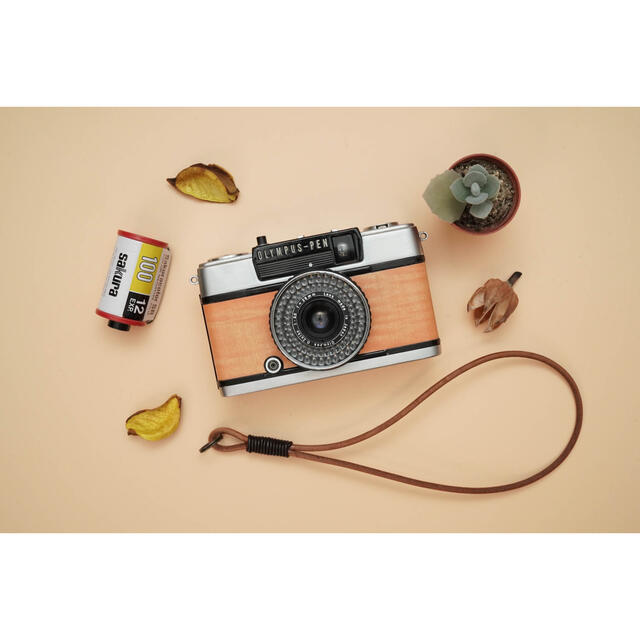 【ウッドカメラ】Olympus PEN EE-3 マンダリンオレンジ