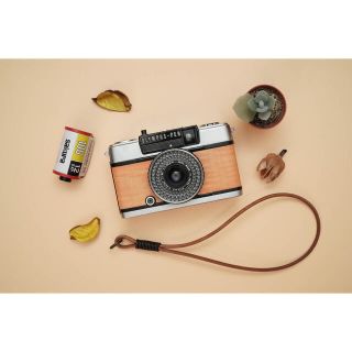 オリンパス(OLYMPUS)の【ウッドカメラ】Olympus PEN EE-3 マンダリンオレンジ(フィルムカメラ)