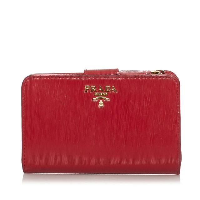 PRADA - プラダ サフィアーノ 二つ折り財布 レザー レディース PRADA