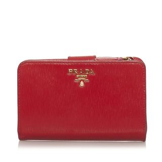 プラダ(PRADA)のプラダ サフィアーノ 二つ折り財布 レザー レディース PRADA 【1-0058633】(財布)