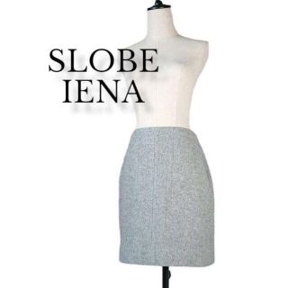 スローブイエナ(SLOBE IENA)のSLOBE IENA 　タイトミニスカート  38　グレー系　仕事　フォーマル(ミニスカート)