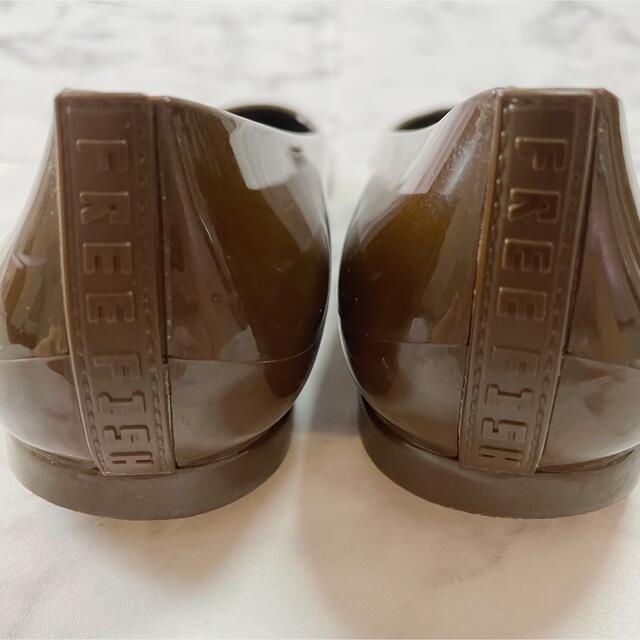 ZARA(ザラ)のFREEFISH×ROPEPICNICポインテッドパンプスレインシューズブラウン レディースの靴/シューズ(バレエシューズ)の商品写真