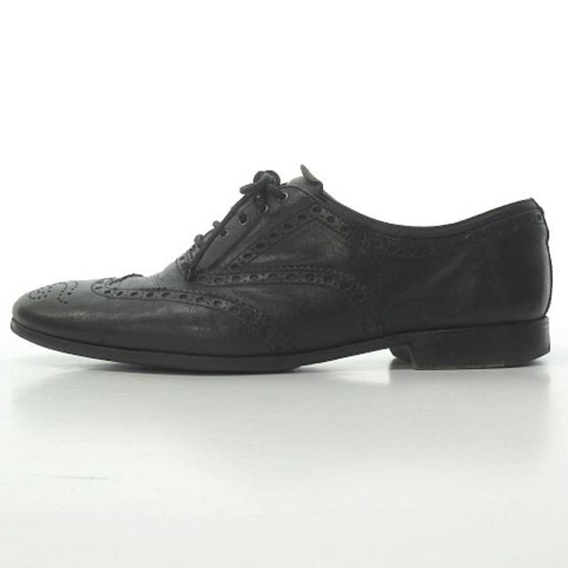 PRADA(プラダ)のプラダ ビジネス シューズ ローファー レザー ウィングチップ 7 27cm 黒 メンズの靴/シューズ(ドレス/ビジネス)の商品写真