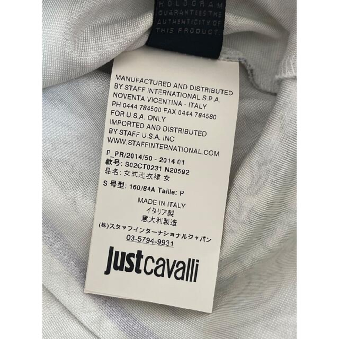 Just Cavalli(ジャストカヴァリ)の美品 ジャストカヴァリ ワンピース ドレス 総柄プリント ストレッチ S レディースのワンピース(ひざ丈ワンピース)の商品写真
