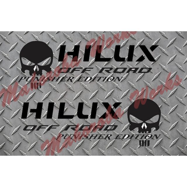 HILUX パニッシャーエディション　カッティングステッカー　２枚セット 自動車/バイクの自動車/バイク その他(その他)の商品写真