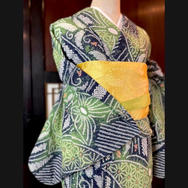 イメージ 新品❣️有松鳴海総絞り浴衣逸品2点セット❗️身丈165裄