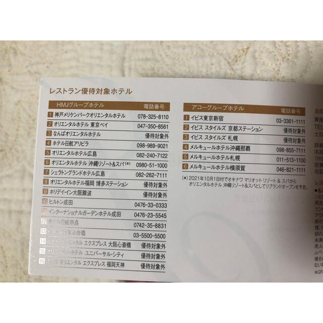ジャパン　ホテル　リート　株主優待 チケットの優待券/割引券(宿泊券)の商品写真