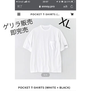 ワンエルディーケーセレクト(1LDK SELECT)のXL ennoy POCKET T-SHIRTS WHITE BLACK(Tシャツ/カットソー(半袖/袖なし))