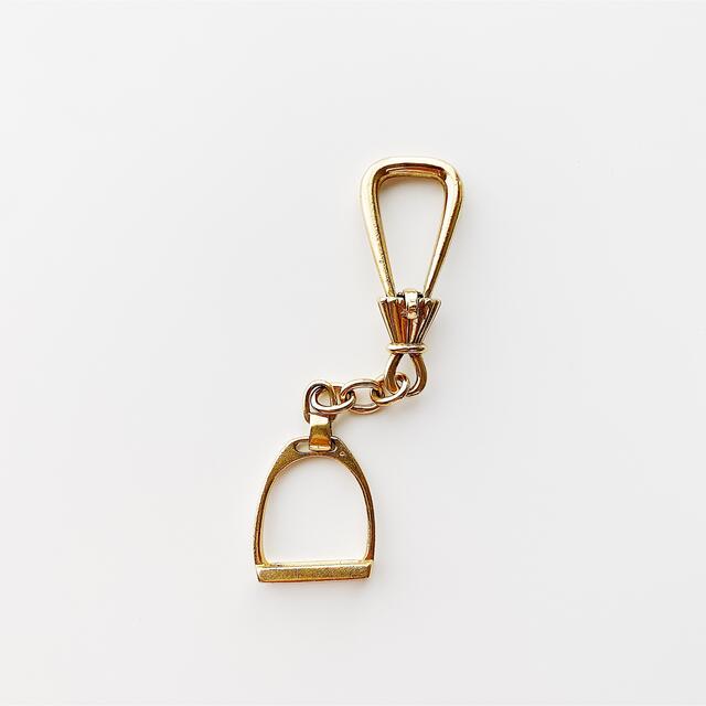 Vintage HERMES 18K Etrier Key Ring