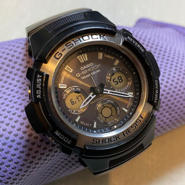 CASIO 電波ソーラー腕時計　AWG-100