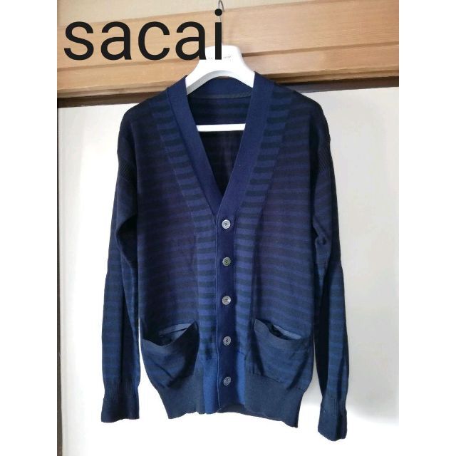 未使用 sacai カーディガン Size1 メンズ 定番 人気 ネイビー　春夏 | フリマアプリ ラクマ