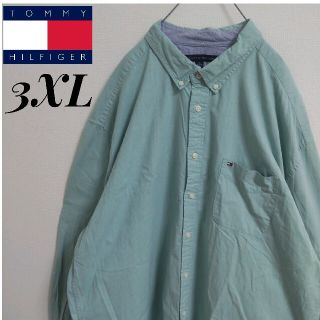 トミーヒルフィガー(TOMMY HILFIGER)のTOMMY HILFIGER ライムグリーン90s シャツ　ビッグシルエット(シャツ)