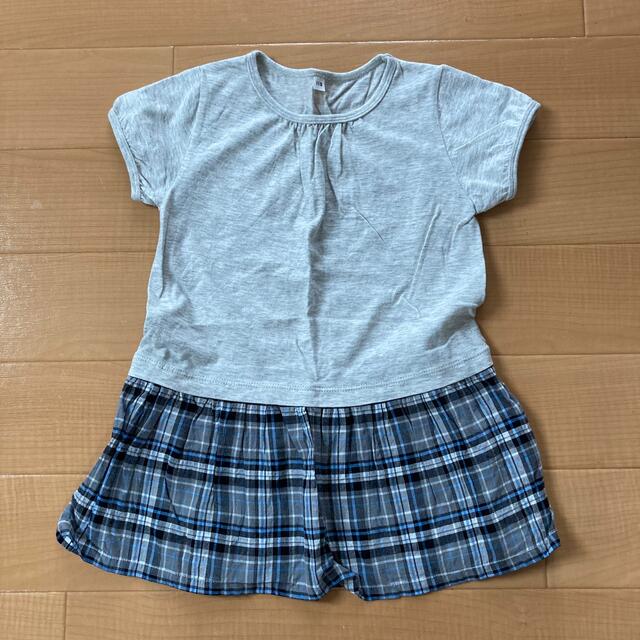 美品　無印良品　チュニック　110 ＊カットソー、Tシャツ、女の子、ワンピース