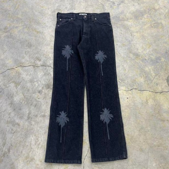 ALLEGE(アレッジ)のTTT_MSW 22ss Palm tree denim ブラック Sサイズ メンズのパンツ(デニム/ジーンズ)の商品写真