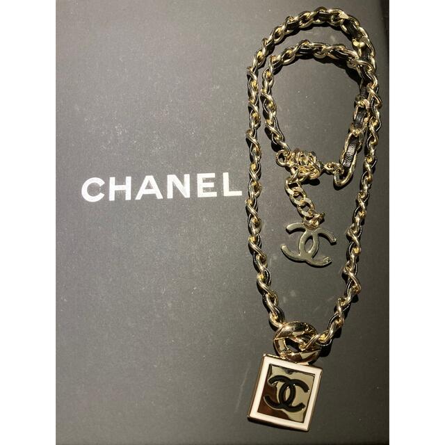 CHANEL シャネル　レザーチェーンチョーカー　ネックレス