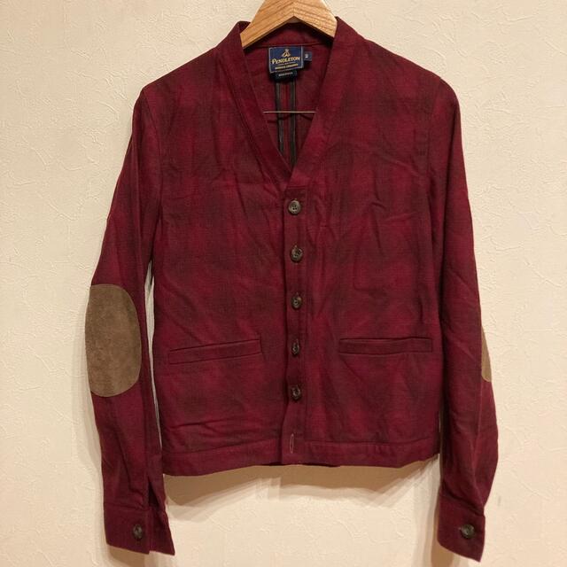 PENDLETON(ペンドルトン)の【複数割】ペンドルトン　PENDLETON カーディガン　ウール100% 赤XS メンズのトップス(カーディガン)の商品写真