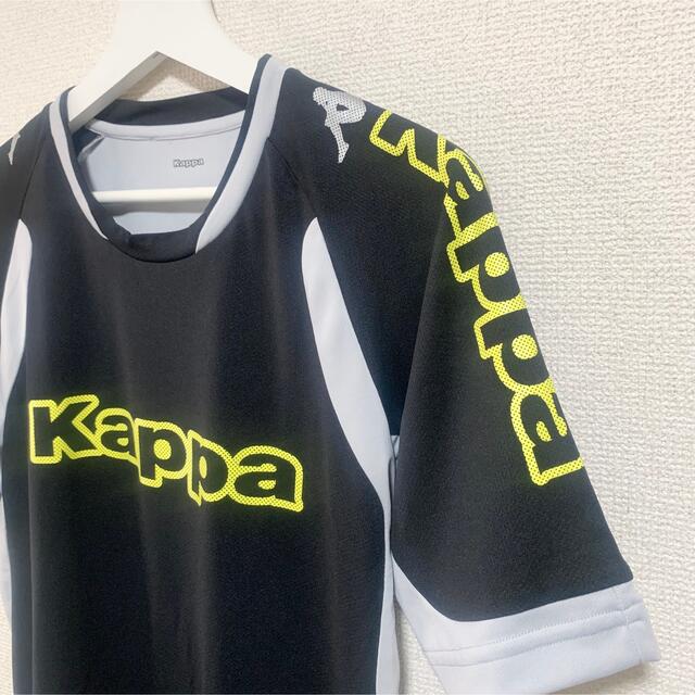 ★美品★Kappa プラクティスシャツ メンズ M 黒 グレー プラシャツ ロゴ