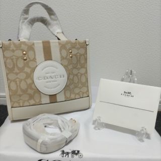 コーチ(COACH)のCOACH コーチ ハンドバッグ ショルダーバッグ ホワイト カーキ(トートバッグ)