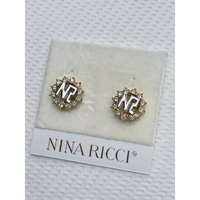 NINA RICCI(ニナリッチ)のN425 ニナリッチ NINA RICCI イヤリング ラインストーン ゴールド レディースのアクセサリー(イヤリング)の商品写真