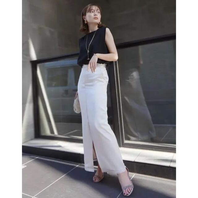 ánuans - 売切希望　anuans 大人気完売　美品　サテンフリンジタイトスカート　ブラック