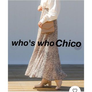 フーズフーチコ(who's who Chico)のチコ　小花柄単色フレアプリーツスカート(ロングスカート)