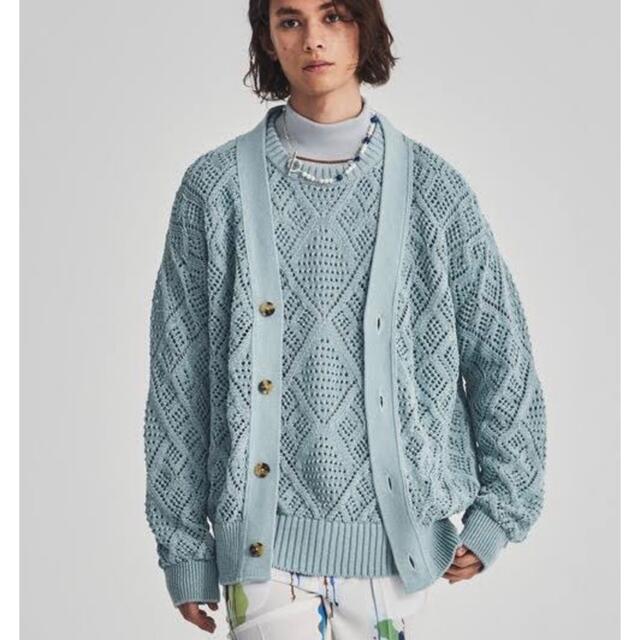 限定セールHOT STUDIOUS - LINOH 22SS CROCHETED LACE KNIT CARDIGANの