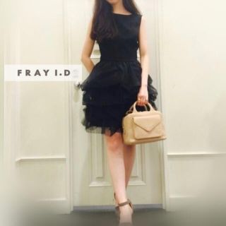 フレイアイディー(FRAY I.D)のFRAY.I.D フレイアイディー  ドレープチュールワンピース(ひざ丈ワンピース)