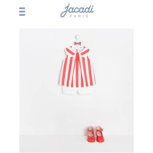 Jacadi(ジャカディ)の限定お値下げ　＊新品＊　タグ付き　jacadi ジャカディ　ストライプブラウス キッズ/ベビー/マタニティのキッズ服女の子用(90cm~)(ブラウス)の商品写真