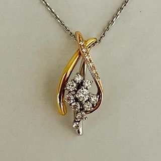 イセタン(伊勢丹)の【最終価格】K18 3ゴールド  0.5ct ダイヤモンド ペンダントトップ(ネックレス)