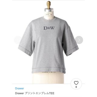 ドゥロワー(Drawer)のドゥロワー  drawer エンブレム　tシャツ グレー　1(Tシャツ(半袖/袖なし))