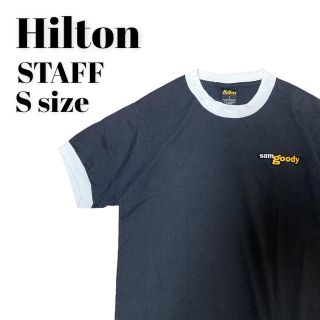 アートヴィンテージ(ART VINTAGE)の超希少 Hilton リンガーネックTシャツ 刺繍ロゴ USA古着 在原みゆ紀(Tシャツ/カットソー(半袖/袖なし))