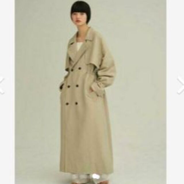 TODAYFUL(トゥデイフル)のENOF  long coat  　ライトカーキ レディースのジャケット/アウター(トレンチコート)の商品写真