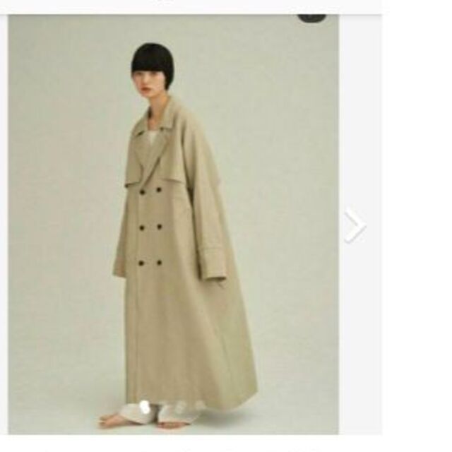 値下げしました　enof  twill long coatブラックＬ